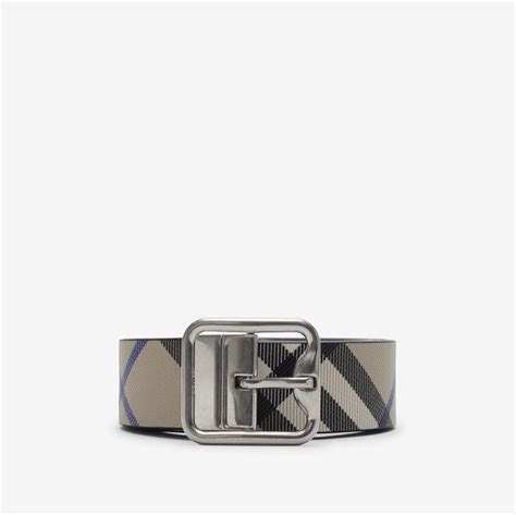 burberry belt 4043049 1006|Reversible Check B Buckle Belt in Lichen/slate/silver .